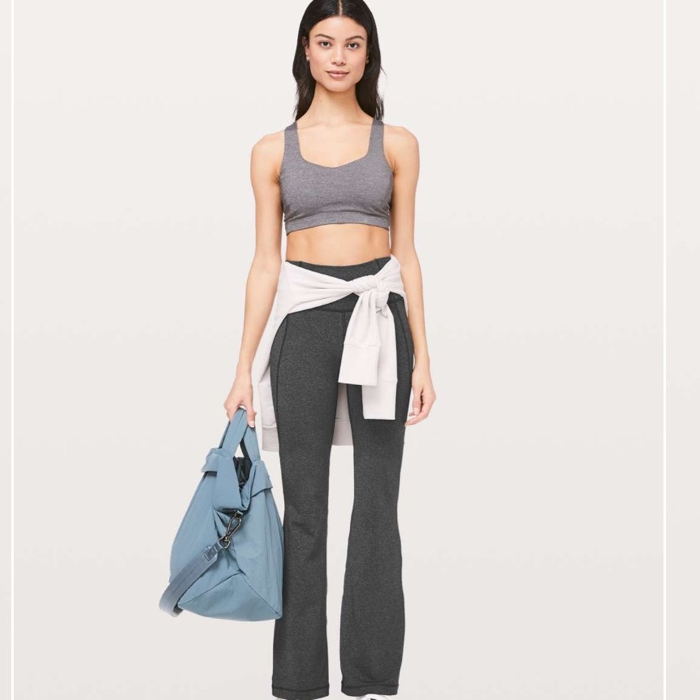 Lululemon Groove Pant Flare Heathered Black Size 6